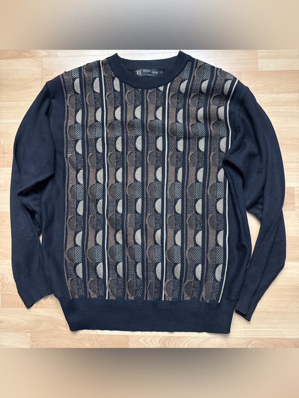 Sergio Louis COOGIE Style Knit Crewneck Mens Size XL